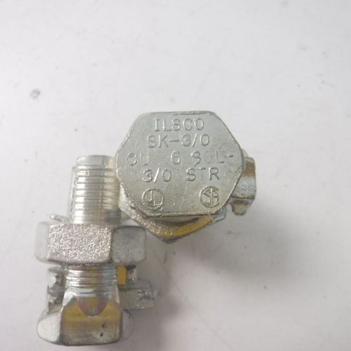 2 pack ilsco tin plated 3/0 stranded 4awg copper alloy split bolt connectors