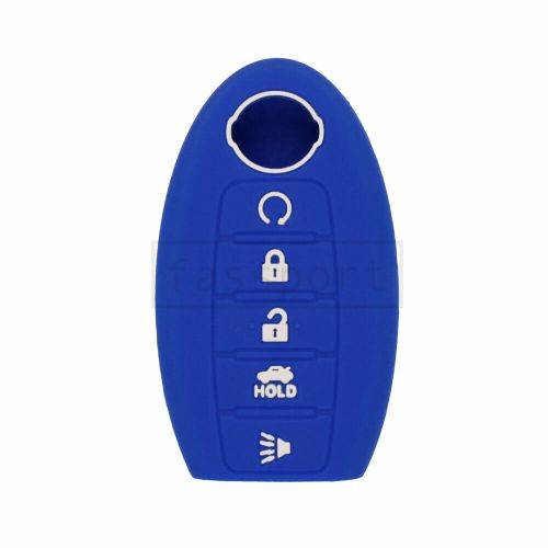 Silicone shell case cover fit for nissan altima  maxima remote key fob 5 button