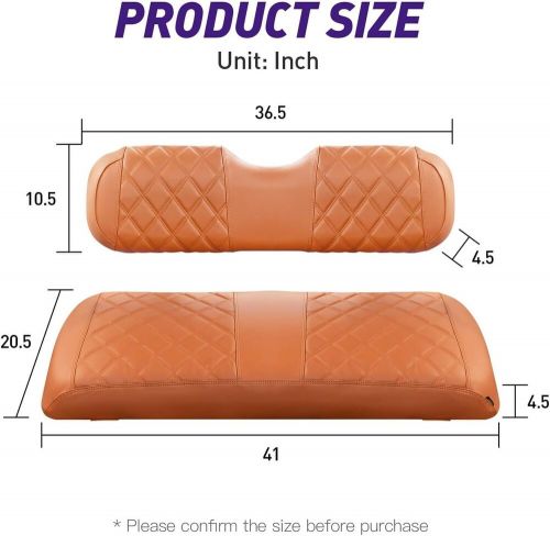 2pc golf cart diamond seat cover tan (brown) model et for ezgo txt 1994-2013