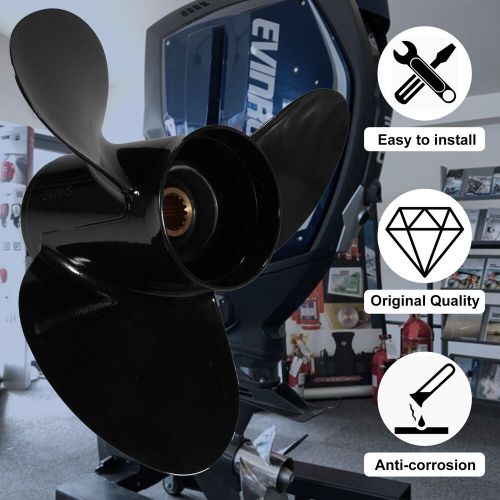 13-1/4x17 aluminum boat propeller for brp johnson evinrude 40-140hp | 13 spline