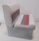 Wise deluxe pontoon lounge seat, 28&#034; wide-gray/charcoal/red