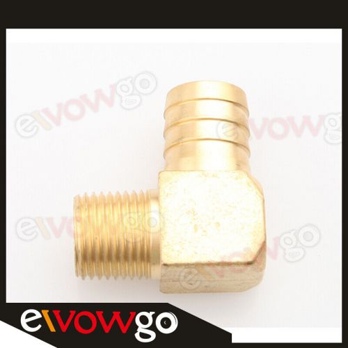 2pcs 1&#034; 90 elbow hose barb to 1/2&#034; male npt brass thread pipe fitting