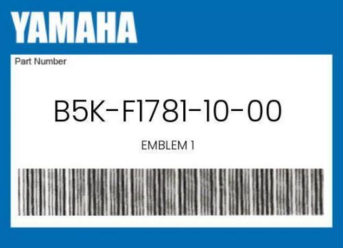 New genuine oem yamaha emblem 1 - b5k-f1781-10-00