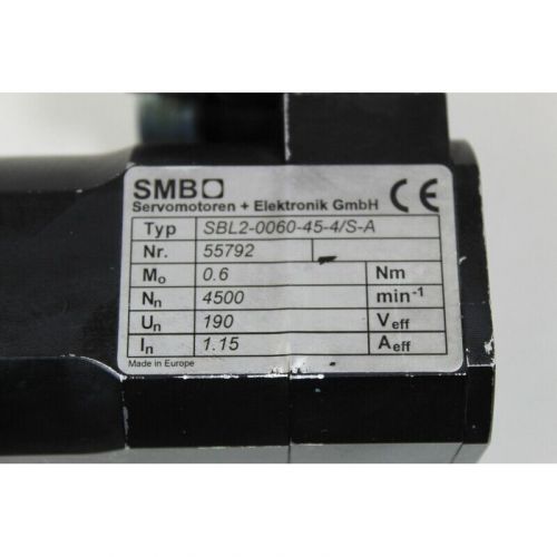 Smb sbl2-0060-45-4/s-a (servo motor) - 6 months warranty