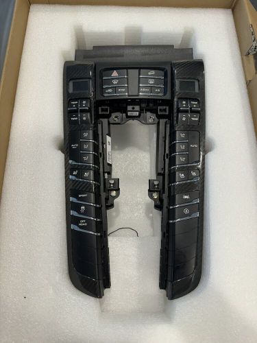 2017 2021  porsche macan console climate module control switch panel carbon fibe