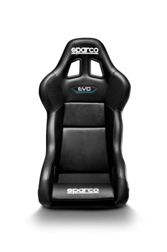 Sparco evo qrt black vinyl racing seat medium 34&#034; waist fia approved