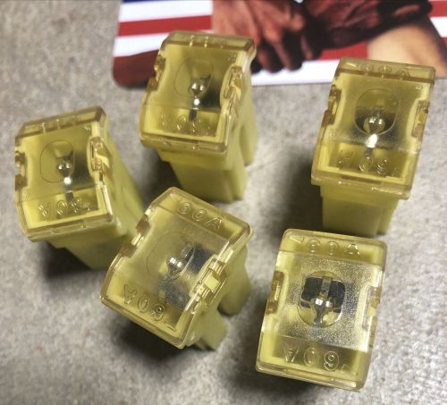 60 amp slow blow yellow fuse automotive cycle atv kawasaki fusible link 5 lot