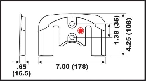 Mercruiser bravo cavitation plate anode by performance metals part: 00046a