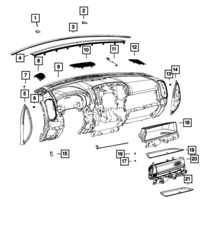 Genuine mopar glove box bin 6ys62tx7aa