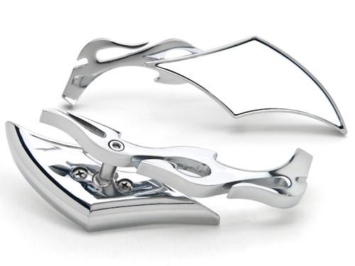 Diamond twist custom chrome motorcycle mirrors for harley davidson police flhp