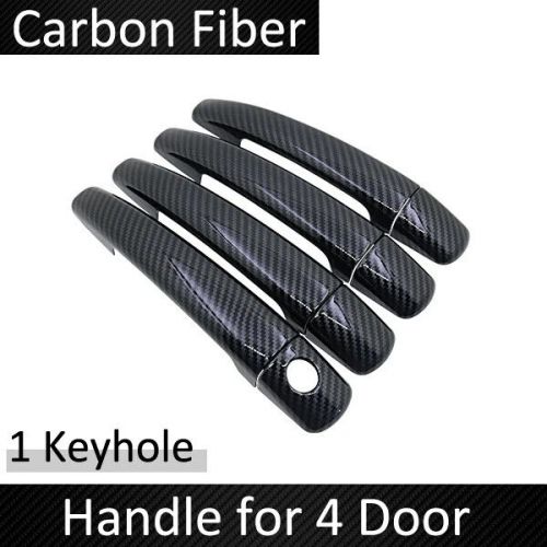 Carbon fiber door handle cover catch trim for peugeot 3008 mk1 t84 2010~2016