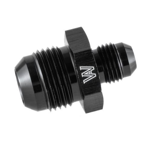 10an 6an male aluminum flare reducer union adapter fitting black alloyworks