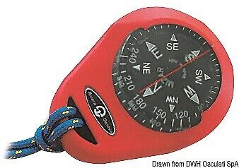 Riviera mizar boat marine portable compass 1&#034; 7/8 red for surfing small boats