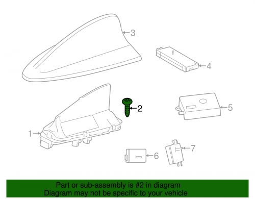 Genuine bmw radio antenna base screw 07-14-9-158-177