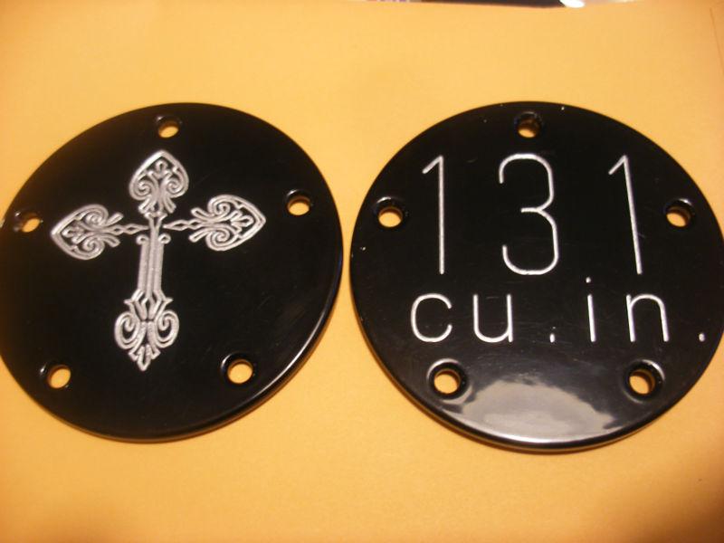 Custom engraved  "to say anything you want" point timing cover, harley custom