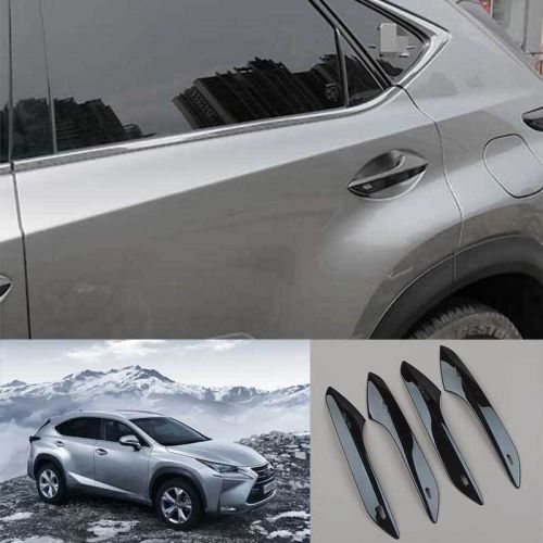 Gloss black exterior side door handle cover for lexus nx 200t 300 300h 2015-2021