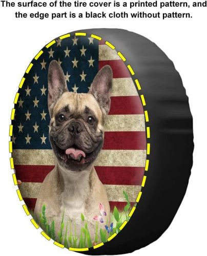 Cute french bulldog tire cover bad dog pet animal waterproof tire cover