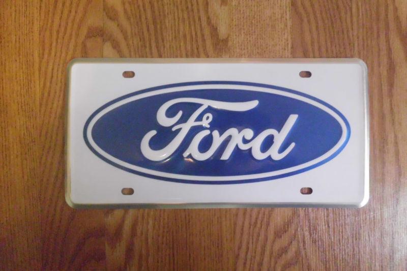 Ford racing m-1828-f license plate white