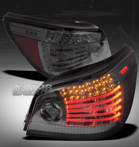 2004-2007 bmw e60 5-series ccfl led altezza tail lights smoke pair set 2005 2006