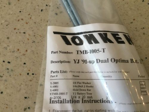 Tonken  or ionken yj 91 to 96   jeep wrangler dual optima battery tray