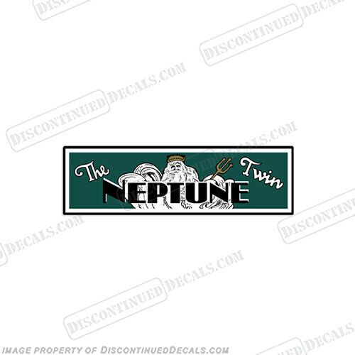 Fits neptune &#034;the twin&#034; outboard motor engine decal - green