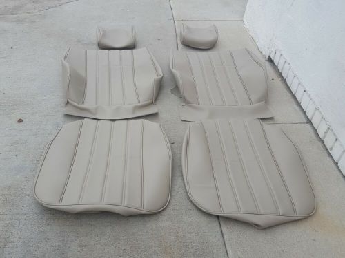 Bmw e23 733i 735i german vinyl front/rear seat upholstery kit natural new