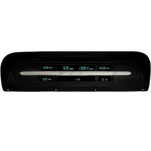 Intellitronix dp1009t - direct fit led digital gauge cluster, teal