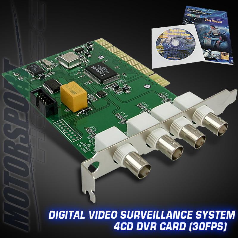 New digital surveillance security system 4-channel dvr video capture card 