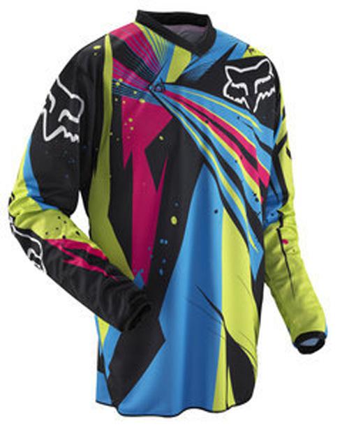 Fox racing hc undertow jersey youth large lg l green/blue