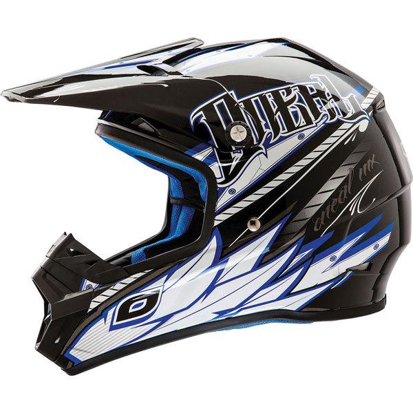 Black/blue xl o'neal racing 5 series war paint helmet 2013 model