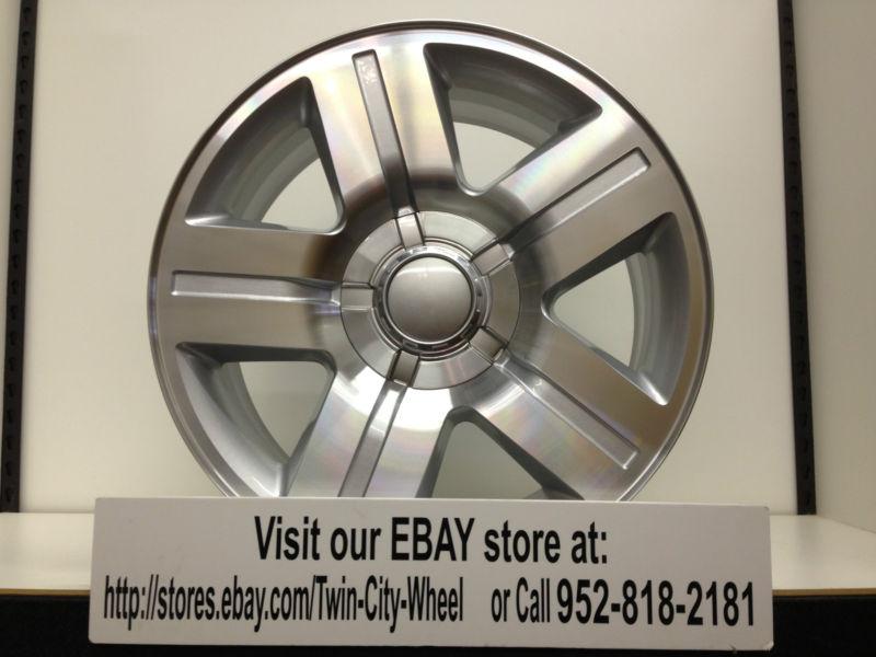 24 inch silver machined texas edition chevrolet tahoe avalanche wheels oe 24x10