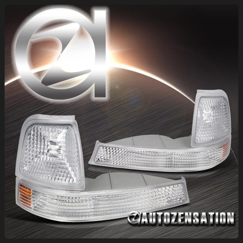 98-00 ford ranger euro chrome clear bumper corner signal lights pair