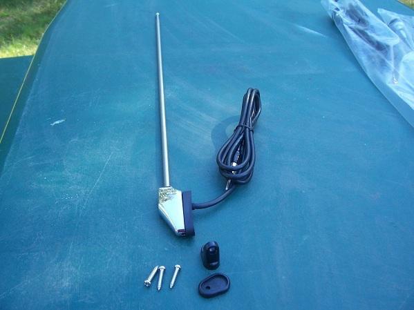  antenna 3 section retractable stainless steel mast center pillar antenna