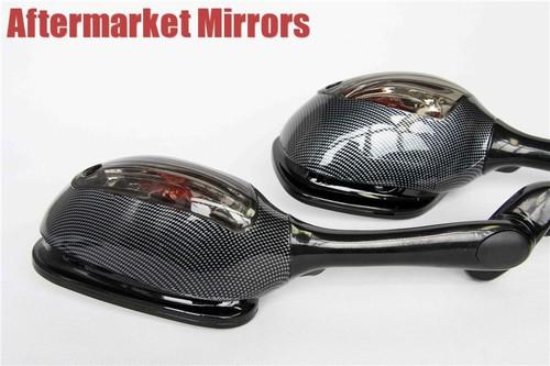 Integrated turn signal mirrors fit 2005-2012 suzuki gsx-r gsxr 1000 carbon smoke