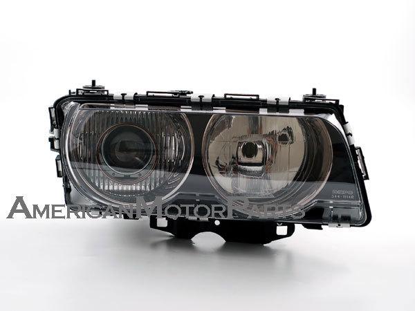 Passenger side replacement headlight black housing hid type 99-01 bmw 7-series