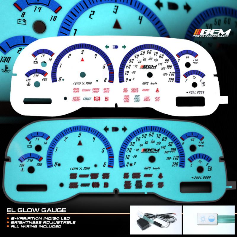 1998-2000 dodge ram 3500 glow gauges instrument cluster face wiring inverter