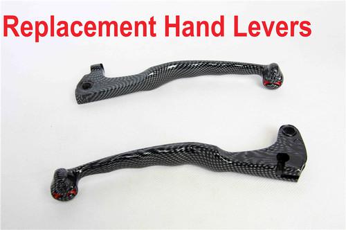 Carbon brake clutch skull lever for yamaha virago 250 535 700 750 1000 v-star