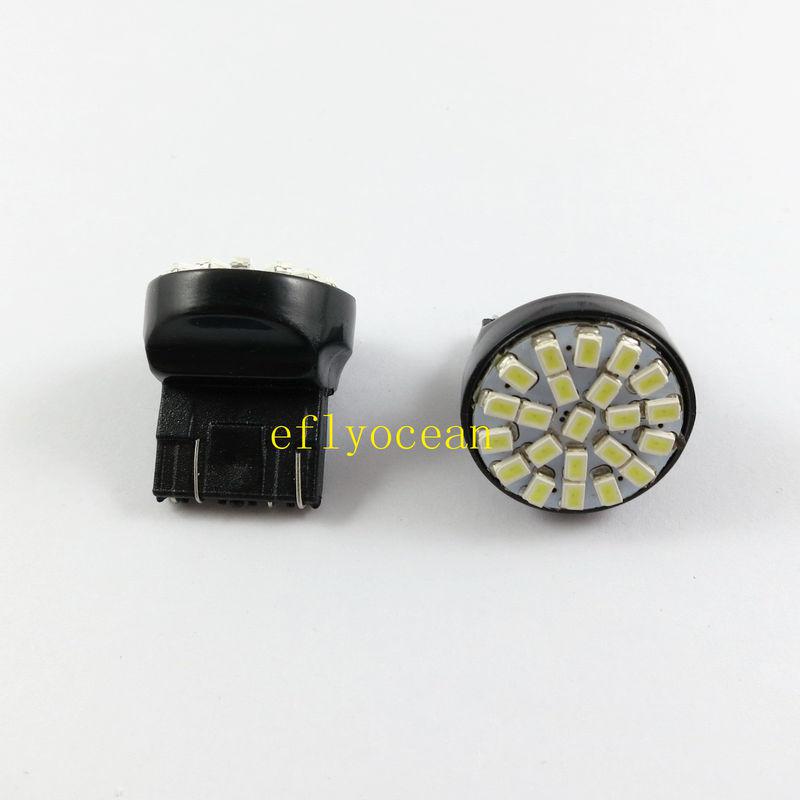 6pcs 12v t20 1206 7440 22smd brake light led turning indication lamps white