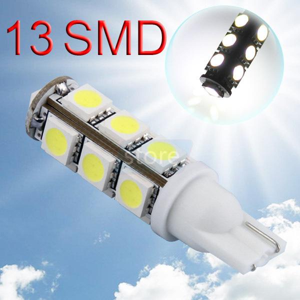 T10 13 smd 5050 license plate pure white 194 w5w led car light bulb lamp