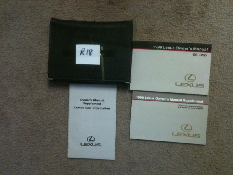 1999  lexus es300 owners manual 