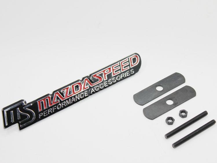 Metal mazdaspeed front sport racing grille grill badge emblem decals fit mazda