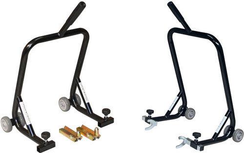 Black widow front + rear spool motorcycle wheel lift paddock stands (bw-06-14)