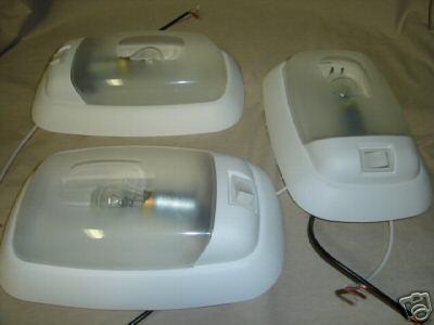 3 new 12 volt dome light w/ switch rv cargo trailer van