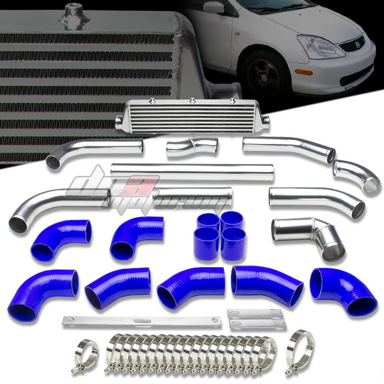 02-05 honda civic si ep3 aluminum racing bolt-on turbo intercooler+piping kit