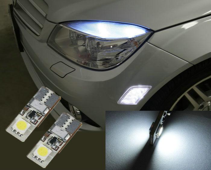 2x white error free 2825 w5w led eyelid lights mercedes no error t10 168