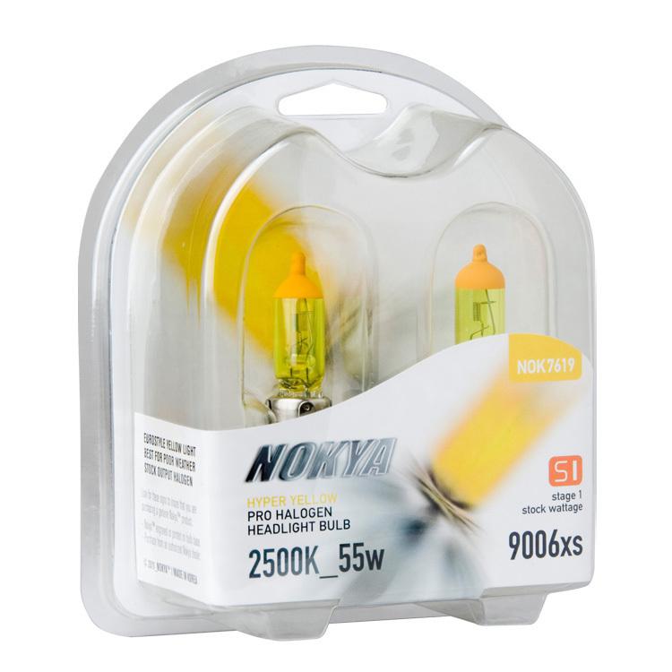 Nokya pro-halogen hyper yellow stage 1 9006xs fog light replacement bulb nok7619