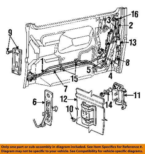 Mopar oem 4658676 side loading door-cylinder & keys rod holder