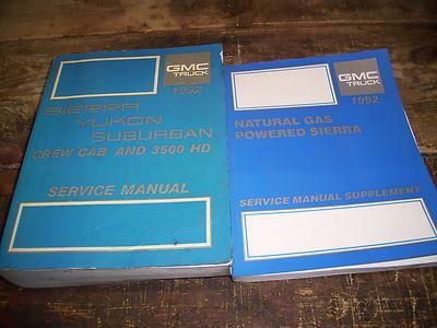 1992 gmc sierra\yukon\suburban factory issue repair manuals