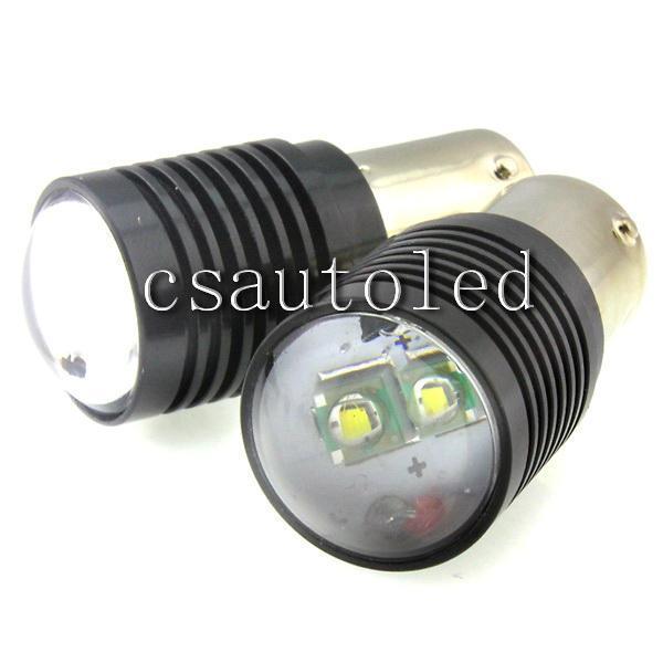 2psc 1156 1141 p21w ba15s high power hd cree r5 10w led reverse brake light drl