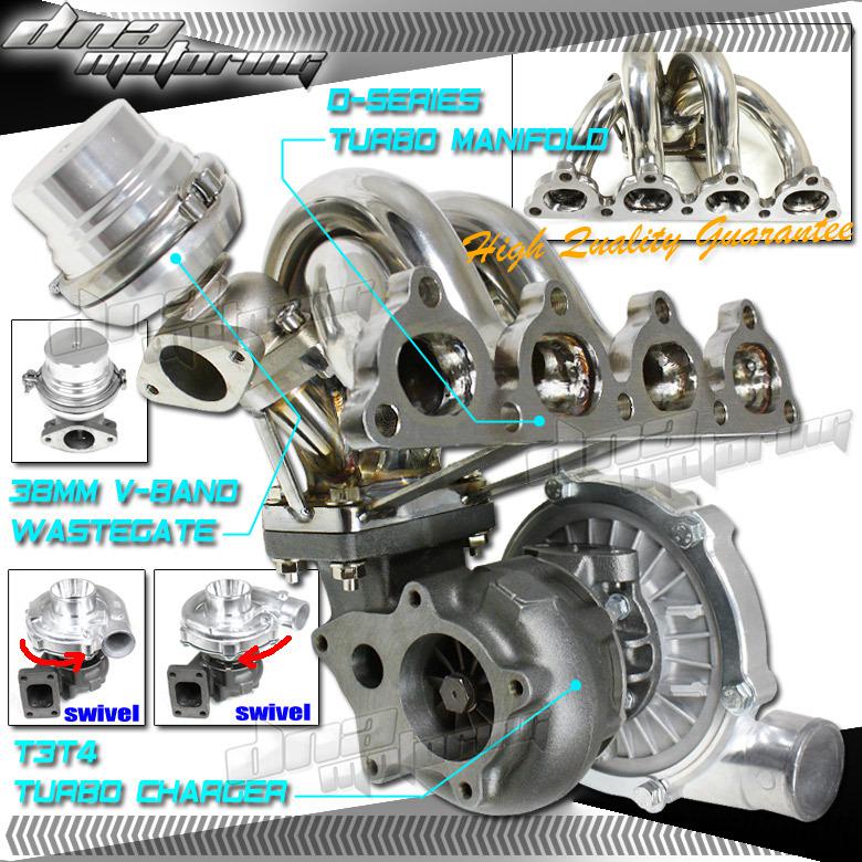 D series turbo+manifold+charger+wastegate civic/crx ef eg ek